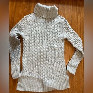 Grey JCrew turtleneck.